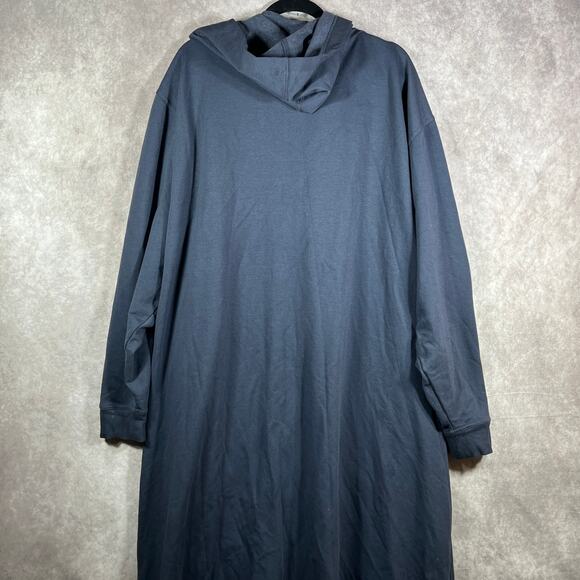 Savage Fenty Robe Womens Size 1X Blue Hooded Open Front Lounge - Picture 3 of 8